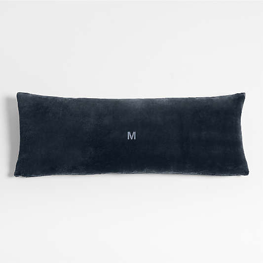 Plush 54x20 Deep Indigo Body Pillow with Feather Insert
