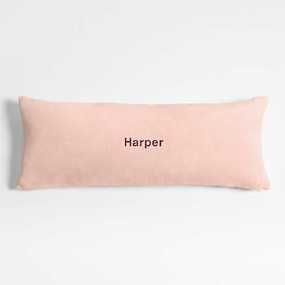 Plush 54x20 Pale Pink Body Pillow with Feather Insert