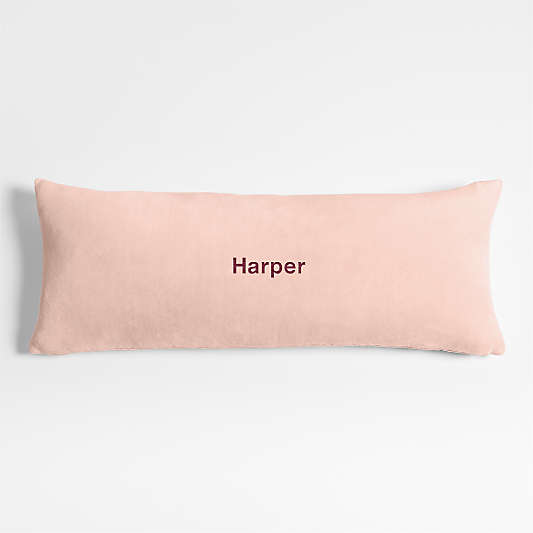 Plush 54x20 Pale Pink Body Pillow with Feather Insert