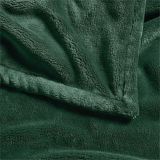 Plush 70x55 Vintage Green Throw Blanket