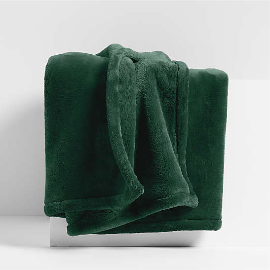 Plush 70x55 Vintage Green Throw Blanket