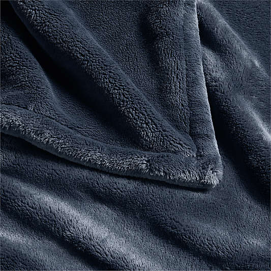 Plush 70x55 Deep Indigo Throw Blanket