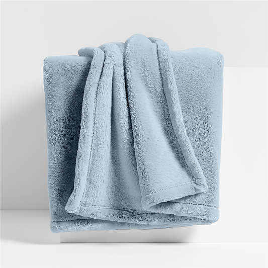 Plush 70x55 Sky Blue Throw Blanket