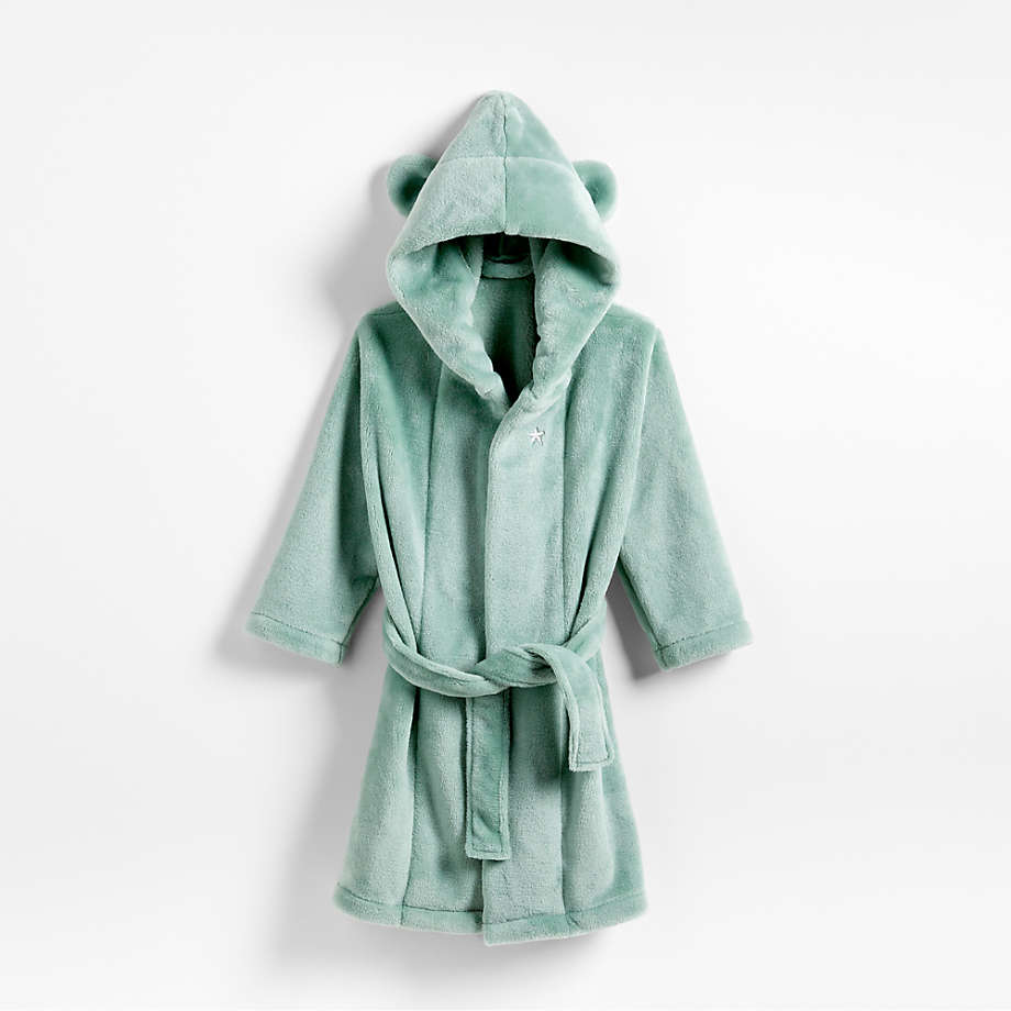 Medium Green Plush Hooded Kids Personalized Bath Robe Reviews