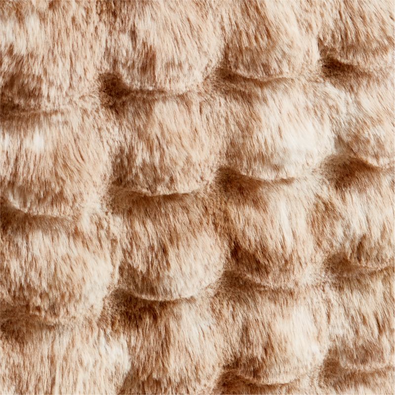 Large Sierra Tan Plush Textured Faux Fur Kids Lounge Nod Chair Cover - image 2 of 3