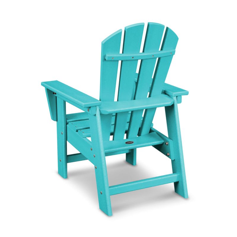 Aruba Blue Outdoor Kids Adirondack Chair by POLYWOOD ® - image 2 of 3