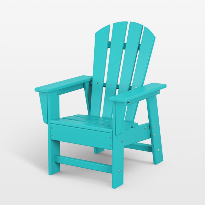 Aruba Blue Outdoor Kids Adirondack Chair by POLYWOOD | Crate & Kids