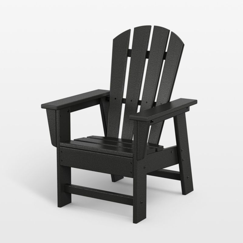 Black Outdoor Kids Adirondack Chair by POLYWOOD ® - image 0 of 3