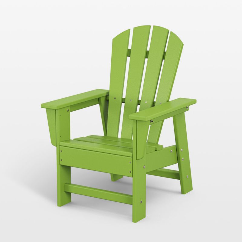 Lime Green Outdoor Kids Adirondack Chair by POLYWOOD ® - image 0 of 3