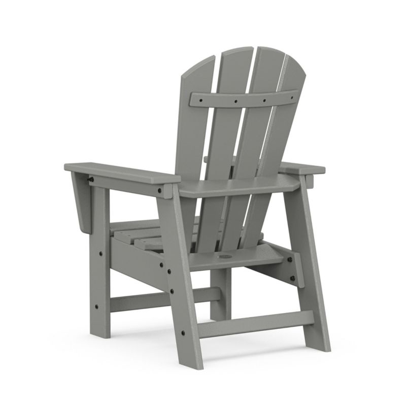 Slate Grey Outdoor Kids Adirondack Chair by POLYWOOD ® - image 2 of 3