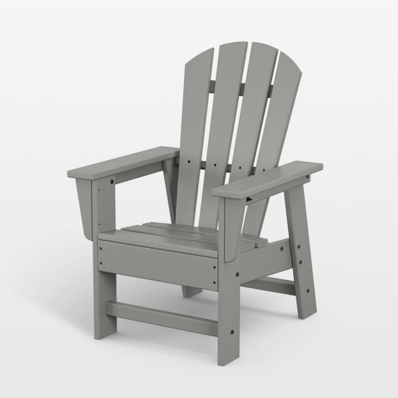 Slate Grey Outdoor Kids Adirondack Chair by POLYWOOD ® - image 0 of 3