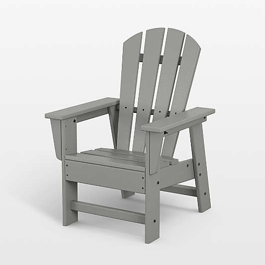 Slate Grey Outdoor Kids Adirondack Chair by POLYWOOD ®