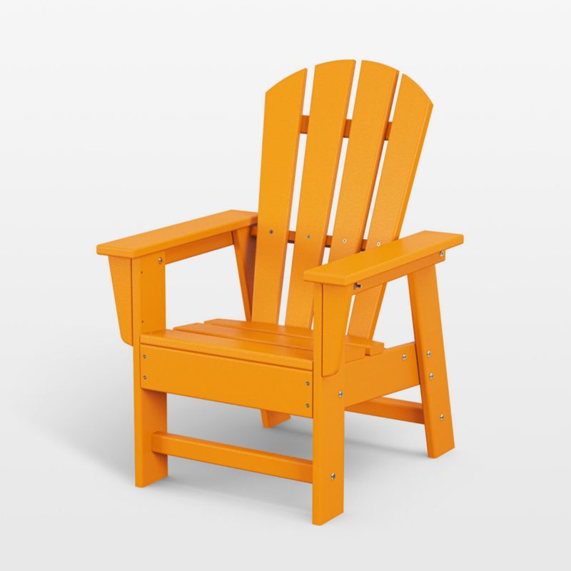 Tangerine Orange Outdoor Kids Adirondack Chair by POLYWOOD ® - image 0 of 3