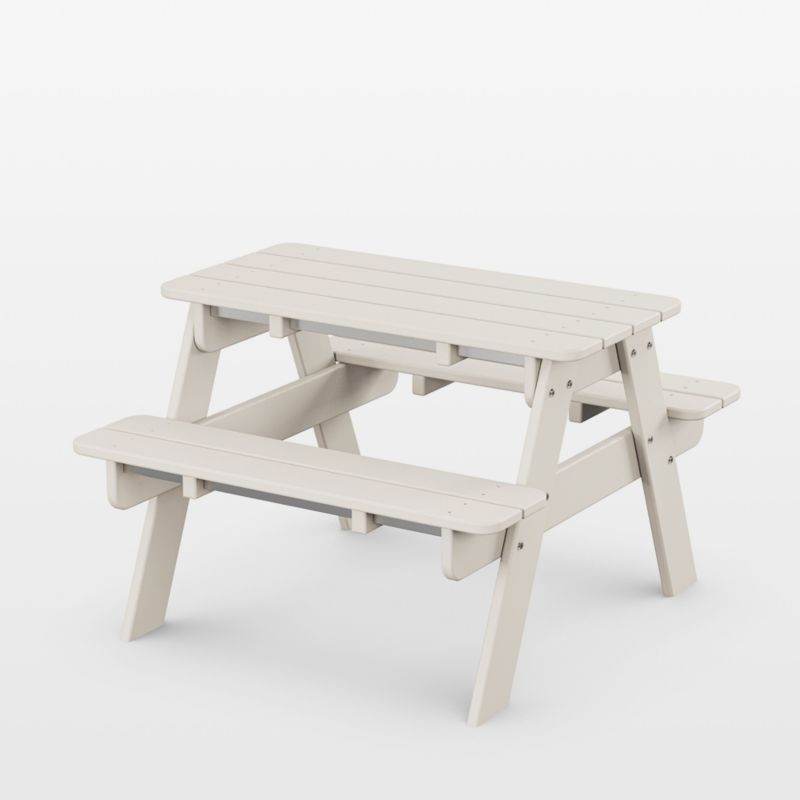 Sand Brown Outdoor Kids Picnic Table by POLYWOOD | Crate & Kids