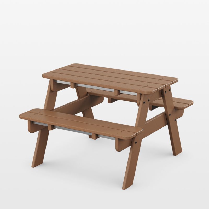 Teak Outdoor Kids Picnic Table by POLYWOOD | Crate & Kids