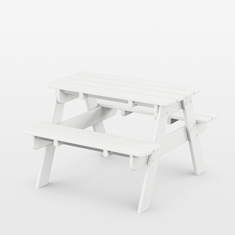 White Outdoor Kids Picnic Table by POLYWOOD | Crate & Kids