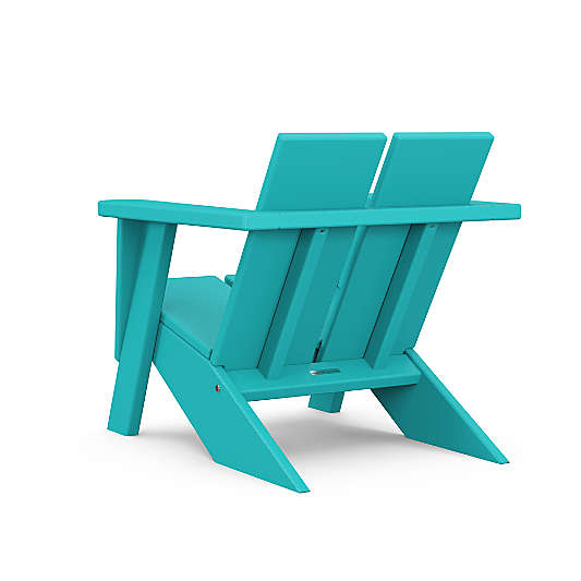 Paso Aruba Blue Outdoor Kids Adirondack Chair by POLYWOOD ®