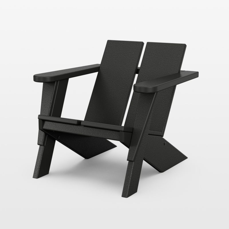 Paso Black Outdoor Kids Adirondack Chair by POLYWOOD ® - image 0 of 3