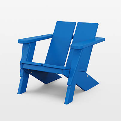 Paso Pacific Blue Outdoor Kids Adirondack Chair by POLYWOOD ®