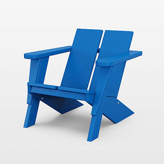 Paso Pacific Blue Outdoor Kids Adirondack Chair by POLYWOOD ®