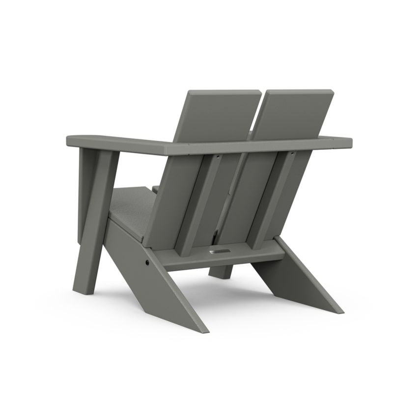 Paso Slate Grey Outdoor Kids Adirondack Chair by POLYWOOD ® - image 2 of 3