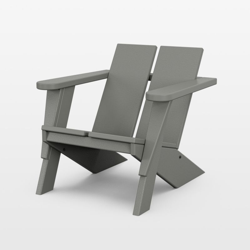 Paso Slate Grey Outdoor Kids Adirondack Chair by POLYWOOD ® - image 0 of 3