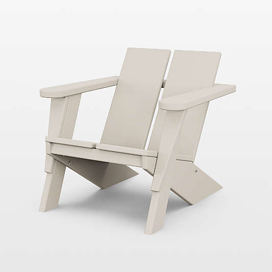 Paso Sand Brown Outdoor Kids Adirondack Chair by POLYWOOD ®