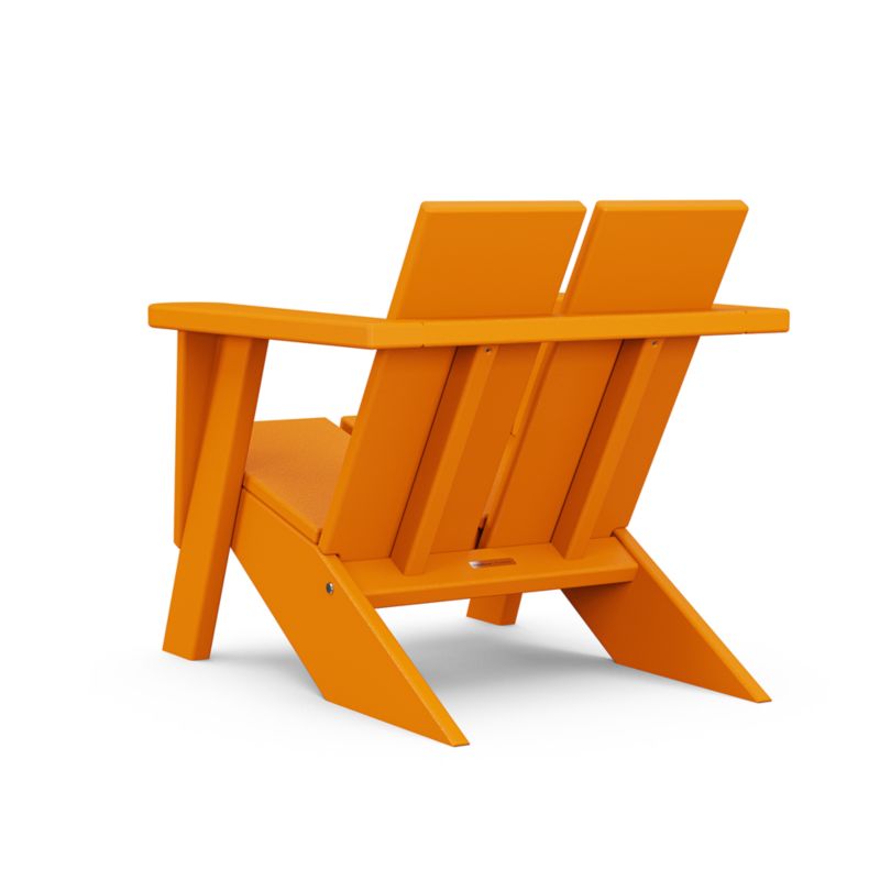 Paso Tangerine Orange Outdoor Kids Adirondack Chair by POLYWOOD ® - image 2 of 3