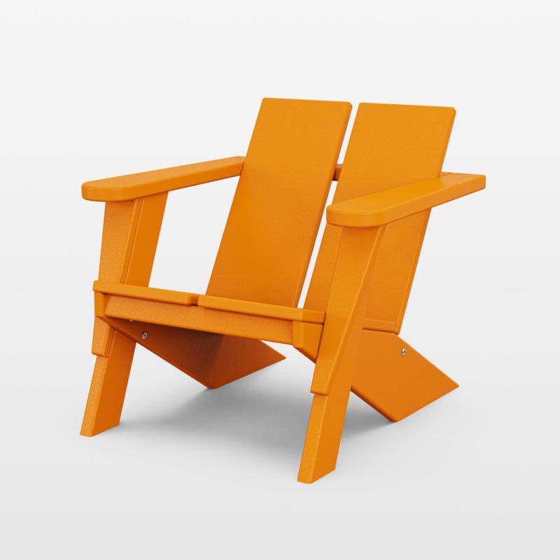 Paso Tangerine Orange Outdoor Kids Adirondack Chair by POLYWOOD ® - image 0 of 3