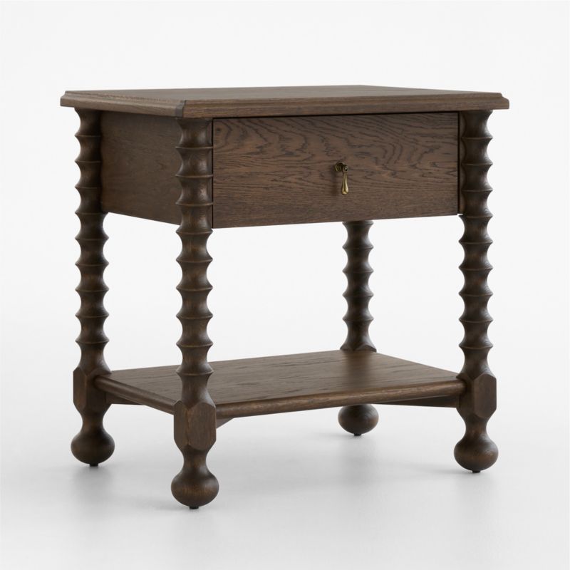Pembroke 24" Deep Brown Oak Nightstand - image 1 of 4