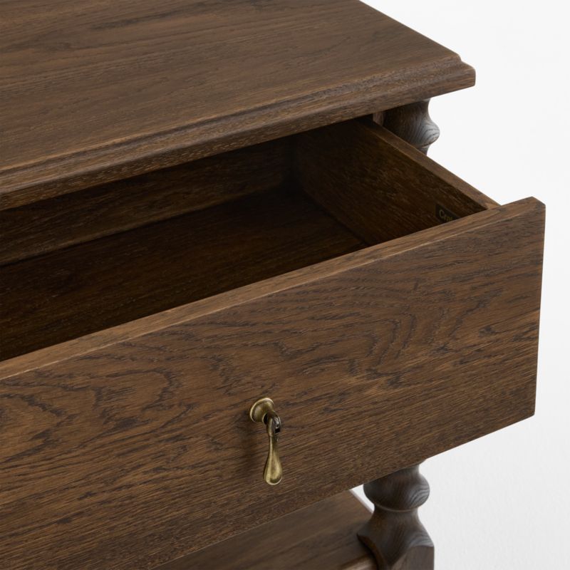 Pembroke 24" Deep Brown Oak Nightstand - image 2 of 4