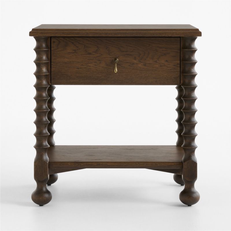 Viewing product image Pembroke 24" Deep Brown Oak Nightstand - image 1 of 4