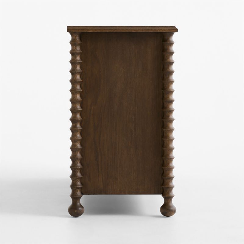 Pembroke 64" Deep Brown Oak Wood 6-Drawer Dresser - image 2 of 5