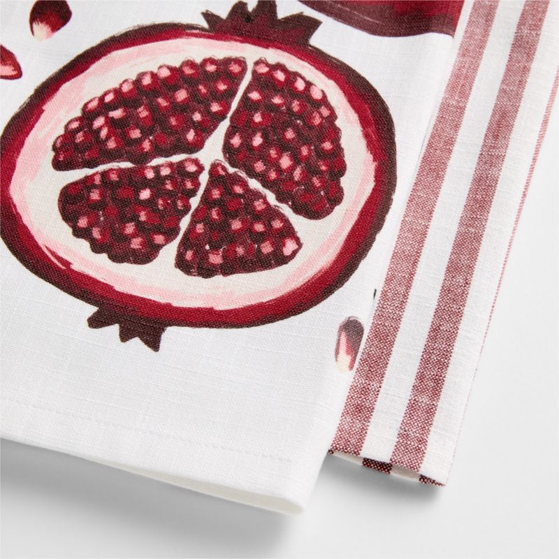 Pomegranate and Stripe Organic Cotton Dish Towels, Set of 2 - image 4 of 5
