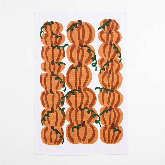 Pumpkin Organic Cotton Dish Towel