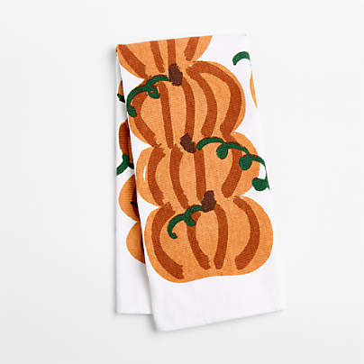 Pumpkin Organic Cotton Dish Towel