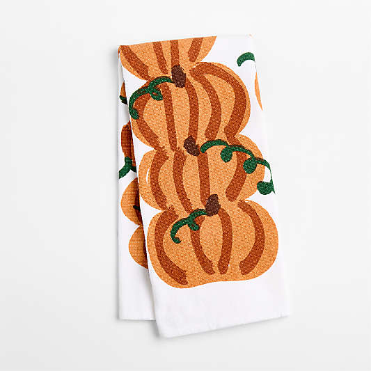 Pumpkin Organic Cotton Dish Towel