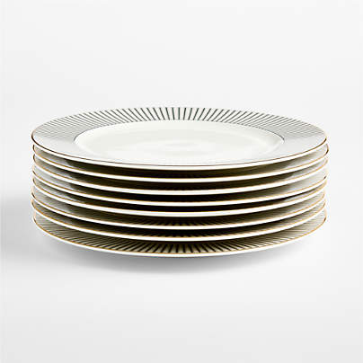 Piano Porcelain Dinner Plates, Set of 8