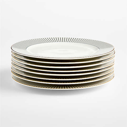 Piano Porcelain Dinner Plates, Set of 8