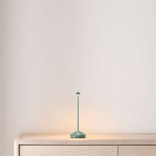 Pina Pro Sage Metal Table Lamp by Zafferano America 11.4"