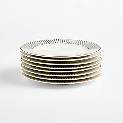 Piano Porcelain Salad Plates, Set of 8