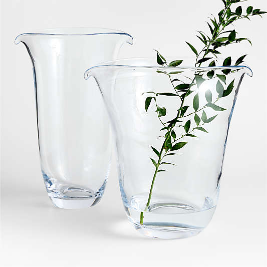 Pocket Low Wide Blown Glass Vase 14" by Daniel Humm