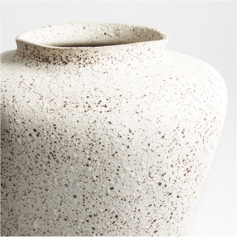 Poe White Volcanic Glaze Vase 16" - image 11 of 12