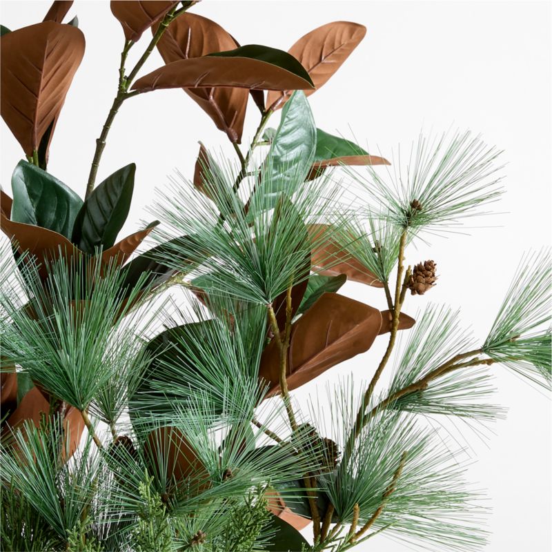 Green Botanical Holiday Arrangement in Poe White Volcanic Case - image 1 of 2