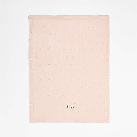 Pointelle Knit Elegant Pink Baby Stroller Blanket