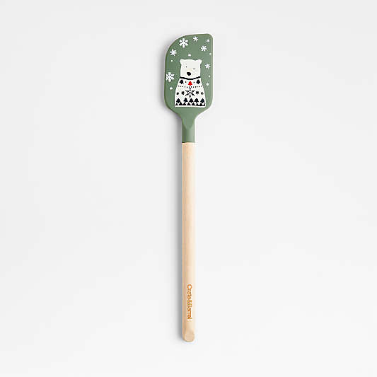 Polar Bear Wood and Silicone Spatula