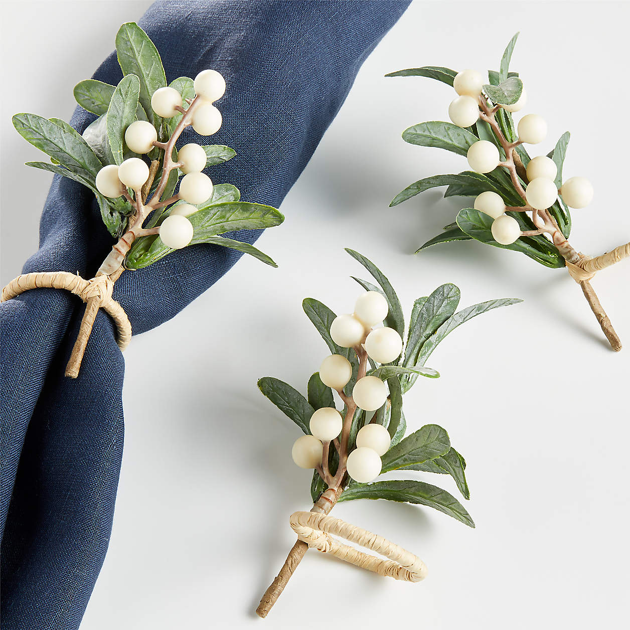 Christmas Polar Berry Napkin Ring + Reviews Crate & Barrel