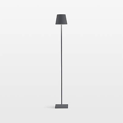 Poldina Pro L Dark Grey Metal Floor Lamp by Zafferano America