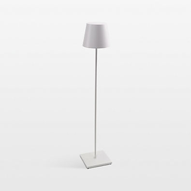 View Poldina Pro L White Metal Floor Lamp 20.4" by Zafferano America details