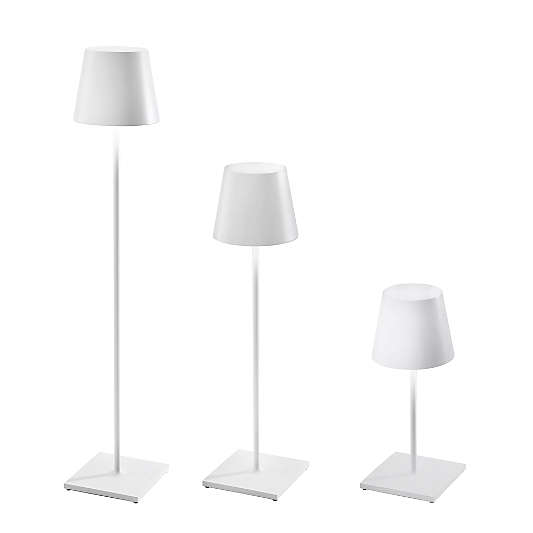 Poldina Pro XXL Metal Floor Lamp White by Zafferano America